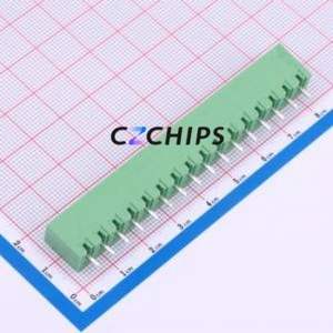 DB2EVC-5.0-16P-GN Plug-in Terminal Block Through hole,P=5mm Connector Board-to-Board / Socket - Closed 1x16P 5mm Green - Product Image 2
