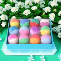 Marque privée Bombes de bain pour enfants Jouets surprise à l'intérieur Lot de 12 bombes de bain en coquillages pour enfants