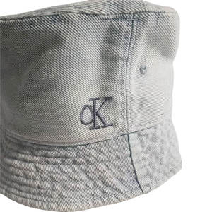 Koreaanse stijl winter veelzijdige gewassen denim 100% katoen letterborduurwerk vissershoed unisex casual brede rand gezichtsbescherming - Product Image 5