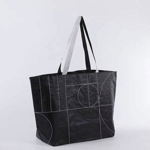 Sac fourre-tout réutilisable personnalisé en PP mat laminé non tissé, sacs de courses écologiques - Product Image 1
