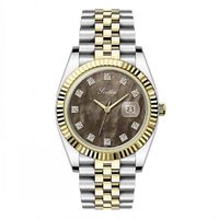 Montre à quartz lumineuse étanche 3ATM avec bracelet en acier inoxydable et boîtier en alliage élégant et luxueux pour femmes SPARKTIME