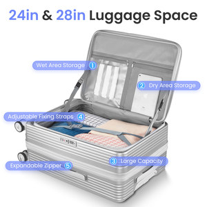 Ready Stock in USA Free Shipping Luggage Sets 3 Piece(20/24/28), Expandable Carry On Luggage Support <b>Dropshipping</b> - Product Image 3
