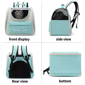 Şeffaf Kare Şık Büyük Çift Askılı Evcil Hayvan Taşıma Sırt Çantası Nefes Alabilen Taşınabilir Seyahat Çantası Kediler Köpekler Küçük Boylar İçin - Product Image 3