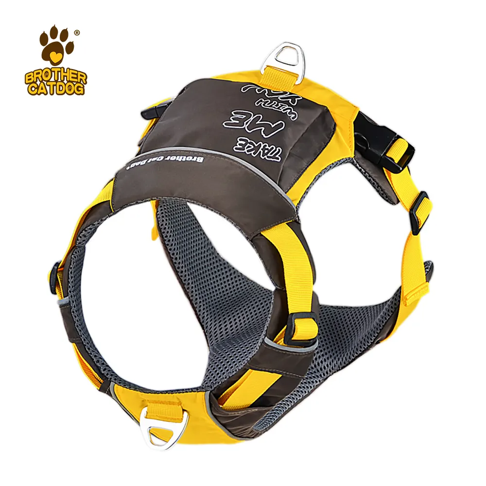 2023 nouveau harnais de gilet de chien de logo d'impression personnalisée sans traction concepteur réfléchissant formation harnais de chien de haute qualité