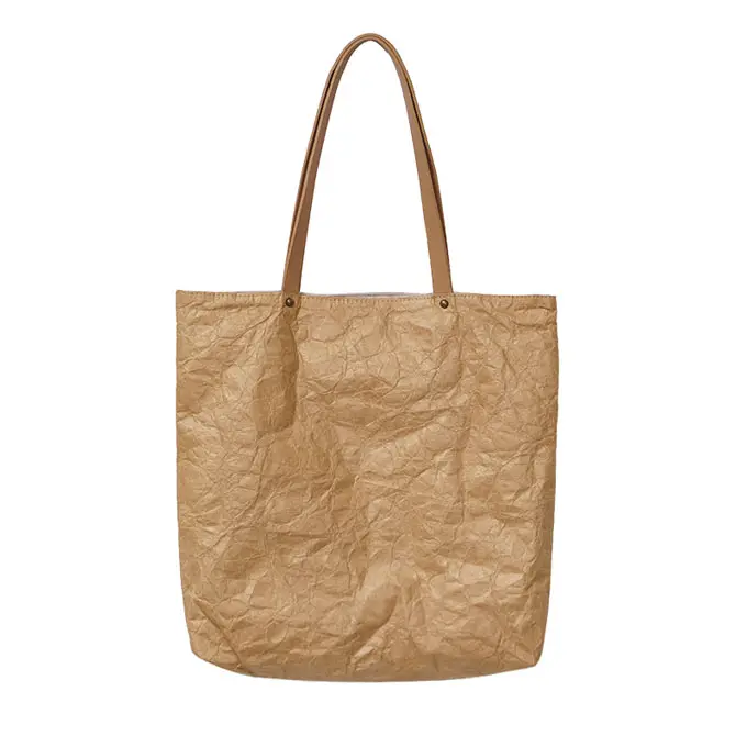 パーソナライズされたカスタマイズされた天然の洗える紙袋防水ショッピングトートバッグタイベックバッグ