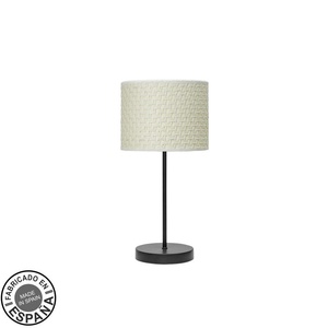 Lampe de table 1xe14, noir et blanc caizo, dimensions 42x17x17 cm ; idéale pour décorer et apporter une lumière douce aux espaces. - Product Image 1