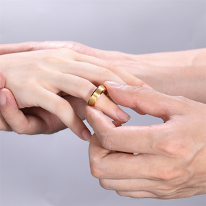 Bagues en tungstène plaqué or Tempusort, 2/4/<span class=keywords><strong>6</strong></span>/8 mm, pour hommes et femmes, bijoux classiques personnalisés, alliances brossées pour couples – Ventes flash - Product Image 6