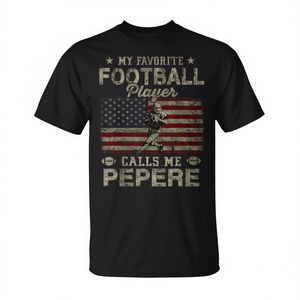 Camiseta para el Día del Padre con la frase: Mi jugador de fútbol favorito me llama Pepere - Product Image 2
