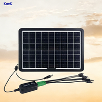 Panneau solaire monocristallin portable 8W pour le camping, étanche, petit chargeur solaire, installation facile