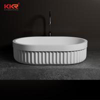 Tkr — Lavabo de salle de bains en pierre, vaisselle sanitaire de luxe moderne, Surface unie, lavage des mains, Lavabo de bateau, Lavabo