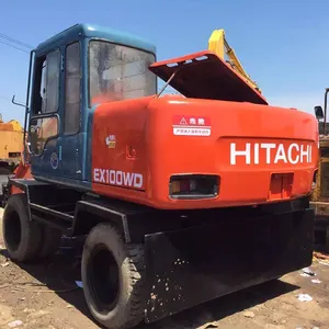 USED HITACHI EX100 Wheel excavation USED EX100WD HITACHI DIGGER WITH ORIGINAL SPARE PARTS GOOD CONDITION.SECOND HAND EXCAVATORS