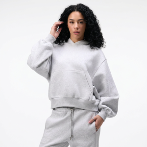 Oversized Blue Hooded Sweatshirt Unisex Fleece Casual Pullover Zipper Solid Front Pocket Design Winter Wear - Product Image 3