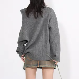 TWOTWINSTYLE Großhandel minimalistisches Temperament Strickpullover lässige Pullover Damenpullover