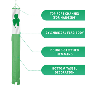 Décoration de jardin personnalisée pour la Fête de Saint Patrick : Décorations de jardin imprimées numériquement, chaussettes à vent volantes pour la cour, le jardin et la véranda - Product Image 3