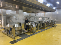 Marmite de cuisson multi-têtes à chauffage électromagnétique grande capacité avec enveloppe chauffante pour la préparation de sauces et d'assaisonnements