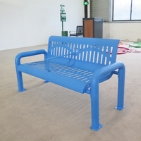 Banc publicitaire moderne en métal - Mobilier d'extérieur pour écoles et parcs - Banc de patio