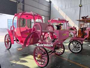 Voiture de princesse Cendrillon électrique personnalisée de style citrouille pour mariages, transport spécial pour mariages - Product Image 3