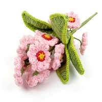 [Meilleure Vente Transfrontalière] Fleurs Artificielles en Fil de Laine Crochetées à la Main, Rose Pâle, Cadeau Souvenir Créatif, Vente en Gros