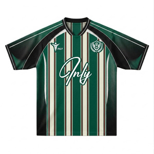 Jersey Sepak Bola Retro Bernapas Desain Khusus Ukuran Besar V-neck Cepat Kering 100% Poliester Sublimasi - Product Image 3