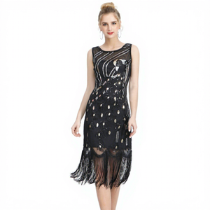 <span class=keywords><strong>Robe</strong></span> à franges style <span class=keywords><strong>Charleston</strong></span> des années 1920, <span class=keywords><strong>robe</strong></span> de soirée Gatsby, <span class=keywords><strong>robe</strong></span> à paillettes <span class=keywords><strong>pour</strong></span> club - Product Image 4