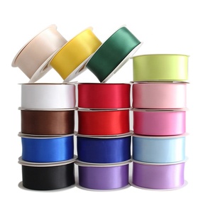 100% Polyester Cadeau De Noël Ruban Satin 38mm 100 Yards Par Rouleau Ruban De Satin De Couleur Unie pour Les Occasions De Noël De Mariage - Product Image 1
