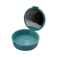 Boîte de rangement portable de luxe pour appareils dentaires invisibles avec miroir, boîte multi-usages pour l'hygiène buccale et les prothèses dentaires