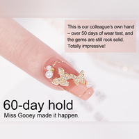 Colle à strass Missgooey Factory 10ml forte sans résidu, colle à strass sans essuyage pour le remplissage des interstices, pour salons professionnels de manucure en gel UV
