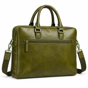 Sacs pour ordinateur portable en cuir véritable sur mesure, fabricant, vente en gros, mallette d'ordinateur avec protection rembourrée, bandoulière réglable - Product Image 4