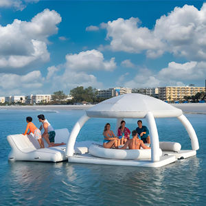 Carpa Flotante Inflable en Oferta, <span class=keywords><strong>Isla</strong></span> Flotante con Toldo, Bar Flotante Inflable para <span class=keywords><strong>Alquiler</strong></span> en Terrazas - Product Image 1