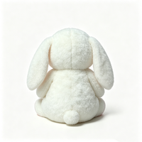 Peluche de lapin personnalisée, lapin en peluche, lapin blanc aux oreilles tombantes, adorable peluche de lapin, lapin en peluche assis