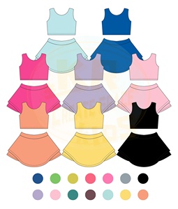 Tennis Dress Kids Summer Sports Dresses Casual Short Sleeve Children's Clothing Summer Dress Sets - Product Image 4