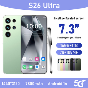 Hot bán S26 siêu 5g điện thoại thông minh 16GB + 1TB lưu trữ 7.3-inch màn hình Dual Sim mặt mở khóa decacore 108mp <span class=keywords><strong>Android</strong></span> 14 phiên bản toàn cầu - Product Image 2