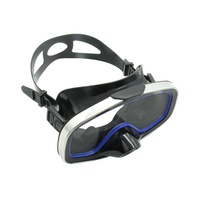 Chasse sous-marine apnée en acier inoxydable lentille en verre trempé masque de Snokreling forme ovale classique vieille école masque en Silicone