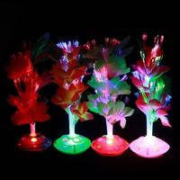Centre de table en fleurs à LED à fibre optique s'illumine avec 3 piles AA incluses pour les fêtes, les luaus hawaïens, les mariages