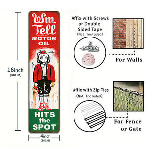 Juego de Letreros Metálicos Retro para Gasolinera, Gulf, Agip, Mobil, Decoración de Pared para Garaje o Cuarto de Hombre - Product Image 3