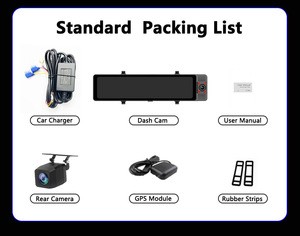 12นิ้วแบบพกพาสองเลนส์720P 4G 8Core DVR CarPlay Screen สำหรับ Android 13 5G WiFi GPS กล้องสำรองแอนดรอยด์ฟังก์ชั่นอัตโนมัติ - Product Image 6