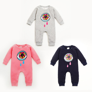 Vêtements pour bébés nouveau-nés en gros, 100% coton, couleur unie, barboteuses pour nourrissons - Product Image 1