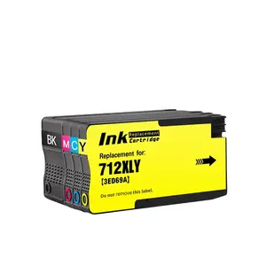 HESHUN Hp712 Hp-712 Remanufactured Ink Cartridge 712 Inkjet For HP DesignJet T650/T630/T250/T230/T210/Studio Steel