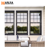 Ventana de Doble Hoja con Diseño Moderno y Mosquitera, Estilo Vertical Deslizante, Ventanas Antihuracanes