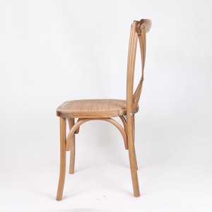 Silla apilable de madera curvada de estilo Vintage rústico, silla cruzada de madera con respaldo X, silla de comedor de boda con respaldo cruzado para restaurante Bistro - Product Image 2