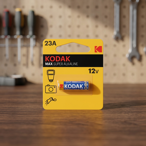 1 pièce. Pile alcaline Kodak Max Super 12V 23A pour télécommandes et appareils photo, emballage blister (Kodak 30636057) - Product Image 2