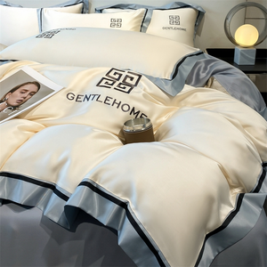 Biancheria da letto moderna in stile europeo imposta il copripiumino del nuovo produttore lenzuolo per federa-motivo vegetale semplice decorazione per la casa - Product Image 3