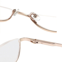 Gafas de Lectura de Aumento Tipo Media Luna para Personas Mayores, Lentes Blancas, Marco Metálico con Resorte, Diseño Elegante Unisex, Venta al Por Mayor