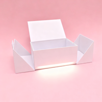 Boîte cadeau souvenir de mariage en papier pour bijoux, parfums et cosmétiques, double porte carrée, revêtement UV, fermeture magnétique