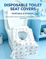 Coussin de siège de toilette jetable emballé individuellement, à usage unique, écologique, imperméable, portable, pour le camping en plein air