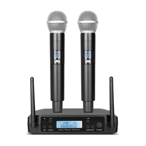 Biner PGX2 mikrofon nirkabel, mikrofon dinamis genggam sistem nirkabel UHF 2 saluran