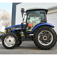 Tracteur agricole YTO Lovol 90HP 100HP 4x4 diesel à roues, moteur et boîte de vitesses multifonctionnels, équipé pour l'agriculture