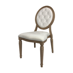 Chaise de salle à manger, de hall ou de mariage, design rond avec cadre en métal, de bonne qualité et à prix abordable - Product Image 2