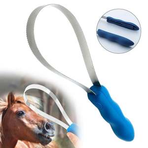 KingHon Brosse de toilettage pour animaux en acier inoxydable 304 avec lame de rasage pour poils et poignée séparée, peigne pour chevaux - Product Image 1