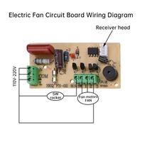 Carte de modification de télécommande universelle 110V-240V pour ventilateur, carte de circuit de commande de ventilateur sur pied à quatre sorties avec télécommande